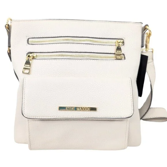 Steve Madden NWT 'Blana' Bone Off-White Crossbody Purse Faux Leather - Picture 2 of 10